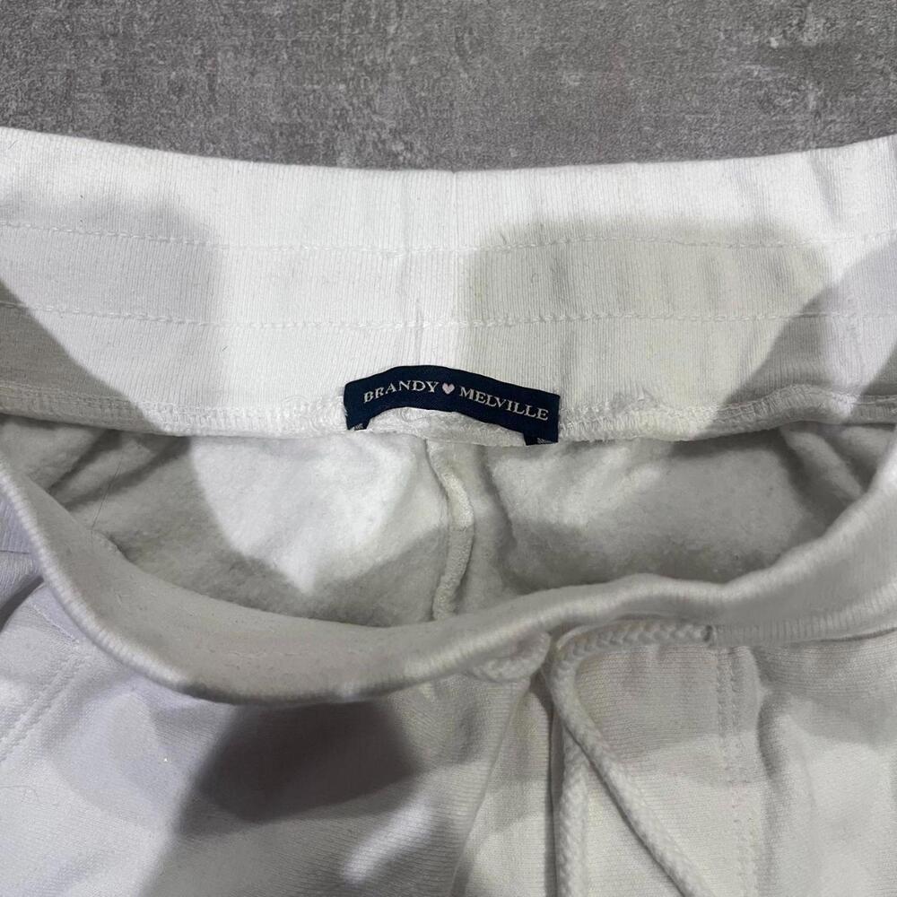 Brandy Melville White Sweat Shorts - Picture 3 of 4